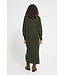 ICHI IHLULS Dress 2 Rosin – Gebreide dames midi jurk met polokraag