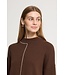 ICHI IHBALLIA LS3 Chicory Coffee – Bruine dames trui met contrastdetail