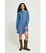 ICHI IHARCHER Dress 4 Washed Medium Blue – Blauwe denim dames overhemdjurk