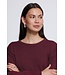 ICHI IHLULS Dress Rhododendron – Bordeaux gebreide damesjurk met ceintuur