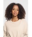 ICHI IHLULS Dress Oatmeal Melange – Beige gebreide damesjurk met ceintuur