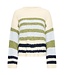 ICHI IHBOSELE Pullover Birch Blue Stripe – Zachte gestreepte damestrui