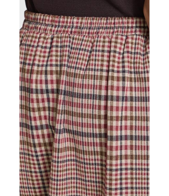 ICHI IHKATE Checkit Skirt Big Check – Geruite damesrok met plooien