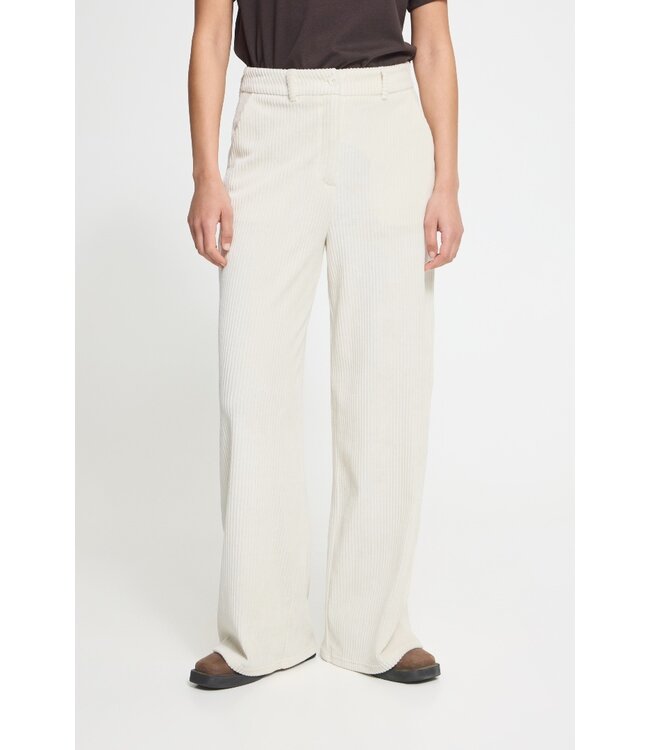 ICHI ICHI IHTAMARY Pant Birch – Dames corduroy broek met wijde pijpen