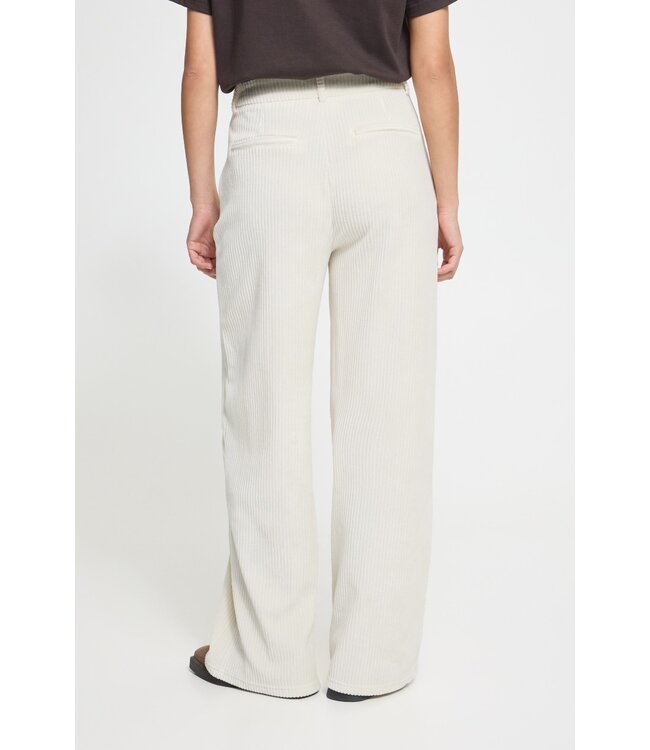 ICHI ICHI IHTAMARY Pant Birch – Dames corduroy broek met wijde pijpen
