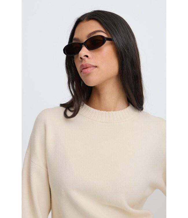 b.young b.young BYOTARI Jumper 3 Birch – Dames trui met losse pasvorm