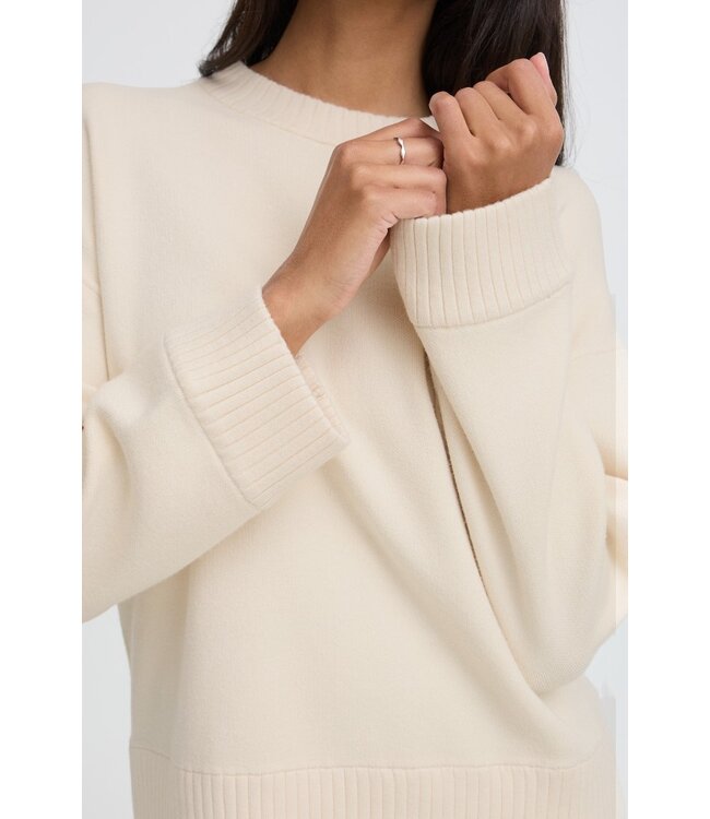 b.young b.young BYOTARI Jumper 3 Birch – Dames trui met losse pasvorm