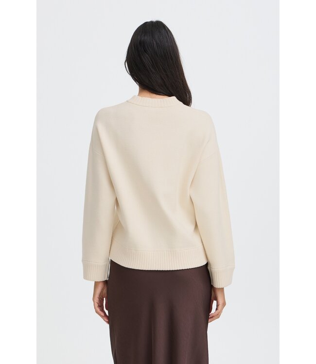 b.young b.young BYOTARI Jumper 3 Birch – Dames trui met losse pasvorm