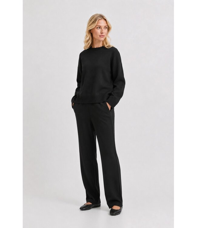 b.young b.young BYOTARI Jumper 3 Meteorite/Black – Donkere damestrui met losse pasvorm