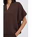 b.young b.young BYPUSTI V-Neck Vest Java – Bruine dames top met V-hals