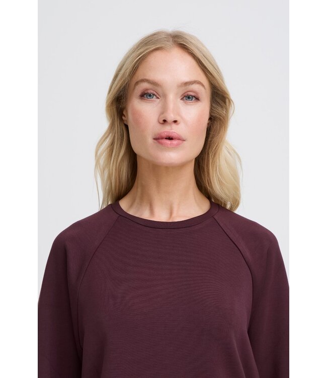 b.young b.young BYPUSTI Raglan Pull Fudge – Zachte dames pull met raglanmouwen