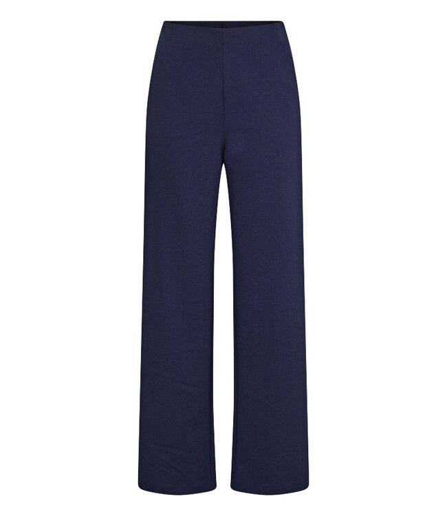 ICHI ICHI IHKATE Wide Pant 2 Maritime Blue – Dames broek met wijde pijpen