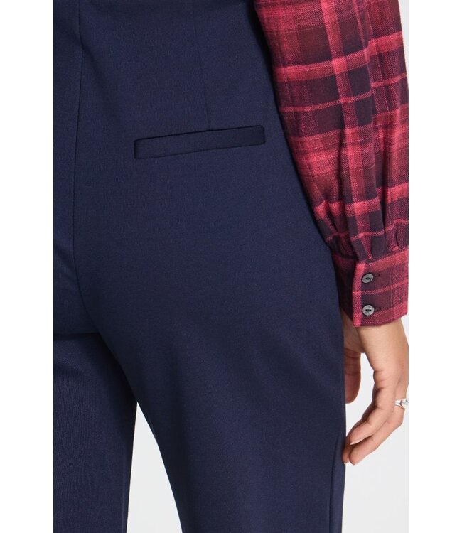 ICHI ICHI IHKATE Wide Pant 2 Maritime Blue – Dames broek met wijde pijpen