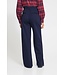 ICHI ICHI IHKATE Wide Pant 2 Maritime Blue – Dames broek met wijde pijpen