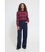 ICHI ICHI IHKATE Wide Pant 2 Maritime Blue – Dames broek met wijde pijpen