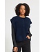 ICHI ICHI IHSARISA WA2 Maritime Blue – Mouwloos bouclé vest met knopen
