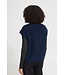 ICHI ICHI IHSARISA WA2 Maritime Blue – Mouwloos bouclé vest met knopen