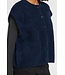 ICHI ICHI IHSARISA WA2 Maritime Blue – Mouwloos bouclé vest met knopen