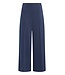 ICHI ICHI IHKATE Twillish Wide Pant Maritime Blue/Black – Blauwe--Zwart gestreepte broek met wijde pijpen
