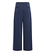 ICHI ICHI IHKATE Twillish Wide Pant Maritime Blue/Black – Blauwe--Zwart gestreepte broek met wijde pijpen