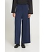 ICHI ICHI IHKATE Twillish Wide Pant Maritime Blue/Black – Blauwe--Zwart gestreepte broek met wijde pijpen
