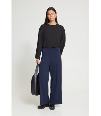 ICHI IHKATE Twillish Wide Pant - Maritime Blue/Black