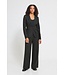 ICHI ICHI IHKATE Twillish Wide Pant Rosin-Black/Green – Dames broek met wijde pijpen