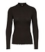 JDY JDY JDYFRANSISKA Life Hi-Neck Top Black Coffee – Bruine ribtop met hoge hals