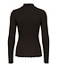 JDY JDY JDYFRANSISKA Life Hi-Neck Top Black Coffee – Bruine ribtop met hoge hals