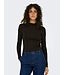 JDY JDY JDYFRANSISKA Life Hi-Neck Top Black Coffee – Bruine ribtop met hoge hals