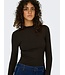 JDY JDY JDYFRANSISKA Life Hi-Neck Top Black Coffee – Bruine ribtop met hoge hals