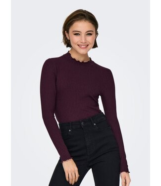 JDY JDYFRANSISKA Life Hi-Neck Top - Winetasting