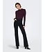 JDY JDY JDYFRANSISKA Life Hi-Neck Top Winetasting – Bordeaux ribtop met hoge hals