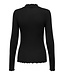 JDY JDY JDYFRANSISKA Life Hi-Neck Top Black – Zwarte ribtop met hoge hals