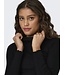 JDY JDY JDYFRANSISKA Life Hi-Neck Top Black – Zwarte ribtop met hoge hals