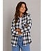 JDY JDYMAUVE Check Loose Shirt Bijou Blue Check – Geruit dameshemd