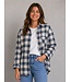 JDY JDYMAUVE Check Loose Shirt Bijou Blue Check – Geruit dameshemd