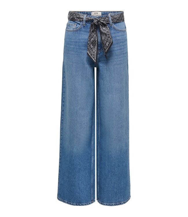 JDY JDYVERA X-Wide Scarf Jeans Medium Blue Denim – Wijde jeans met sjaal