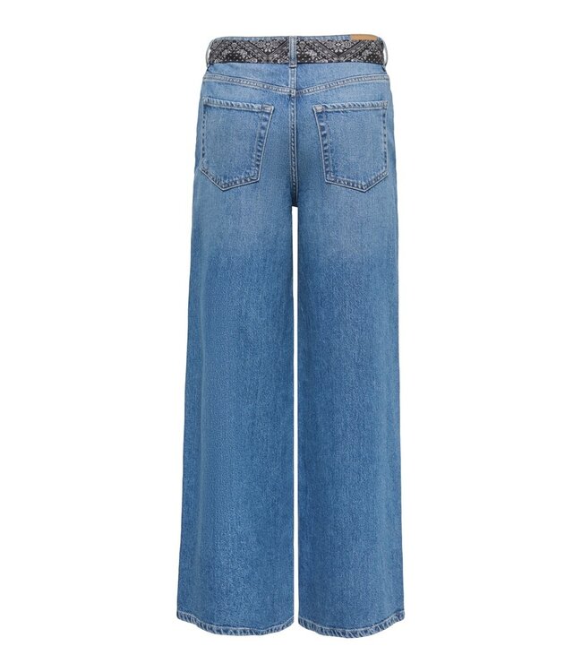 JDY JDYVERA X-Wide Scarf Jeans Medium Blue Denim – Wijde jeans met sjaal