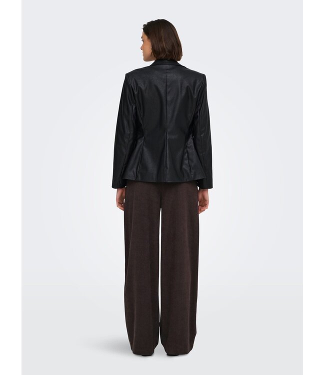 JDY JDYGEGGO Corduroy Pant Coffee Bean – Bruine ribfluwelen broek met wijde pijpen