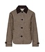 JDY JDYVALERIE Check Jacket Iced Coffee – Geruite damesjas met corduroy kraag
