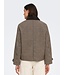 JDY JDYVALERIE Check Jacket Iced Coffee – Geruite damesjas met corduroy kraag