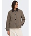 JDY JDYVALERIE Check Jacket Iced Coffee – Geruite damesjas met corduroy kraag