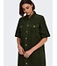JDY JDYSHIRAZ Button Dress Forest Night – Groene corduroy overhemdjurk