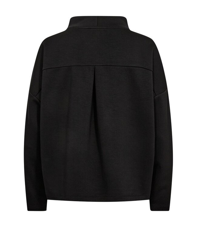 Freequent FQBRODY Sweatshirt Black – Zwarte loose fit pull met hoge hals