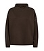 Freequent FQBRODY Sweatshirt Mole – Donkerbruine loose fit pull met hoge hals