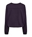 Freequent FQKAMELA Pullover Nightshade – Donkerpaarse sweatshirt met borduursel