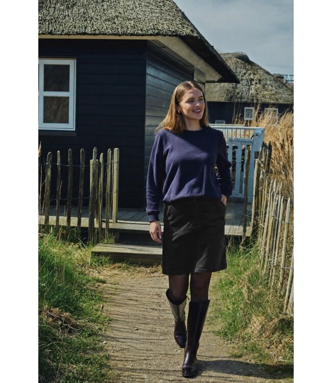 Freequent FQKAMELA Pullover Nightshade – Donkerpaarse sweatshirt met borduursel