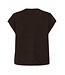 ICHI IHSARISA WA2 Vest Coffee Bean – Bruin teddy vest met knopen