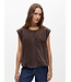 Object OBJPELLA Waistcoat Seal Brown – Bruin dames gilet in ribfluweel
